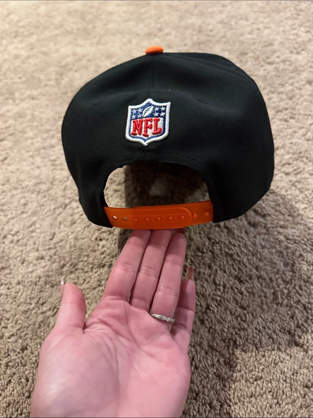 Denver Broncos Mile High City Embroidered Snapback Hat - Black & Orange Trucker